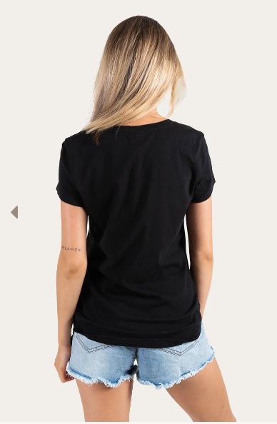 Cabarita Womens Relaxed Tshirt- Black