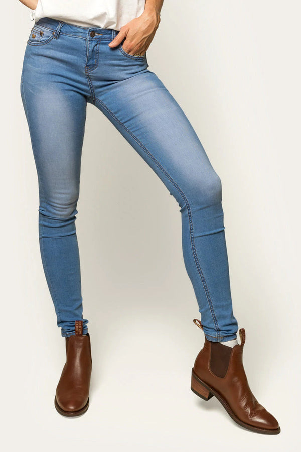 Sophie Mid Rise Skinny Leg Jean - Bright Blue