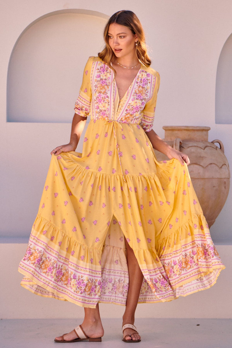 Golden Hour Print Tessa Maxi - JAASE