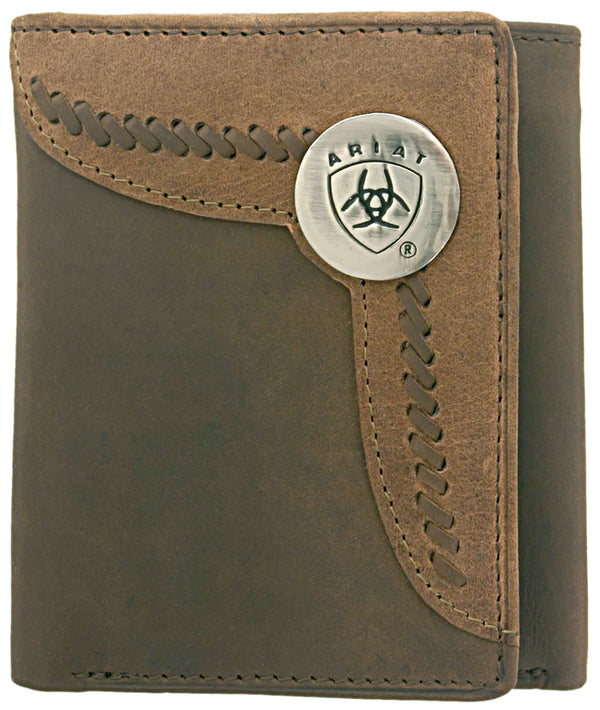 Two Toned Accent Overlay - Ariat Tri-Fold Wallet