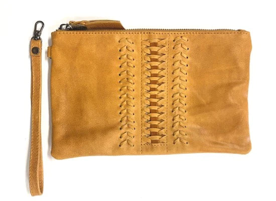 Vintage Tan - Harper Clutch Bare Leather