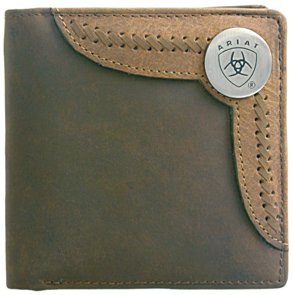 Ariat Bi-Fold Wallet- Two Toned Accent Overlay