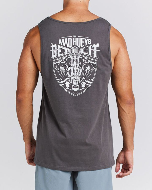 The Mad Hueys Get Lit Tank - Charcoal