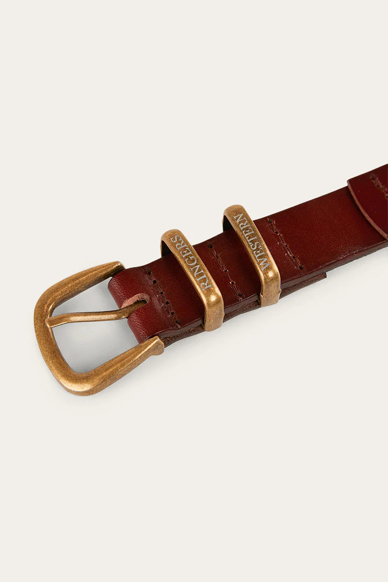 RINGERS WESTERN Walker Dog Collar- Tawny Brown/Gold