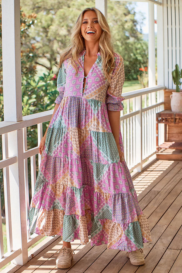 Lavender Haze Print Tillie Maxi Dress- Jaase