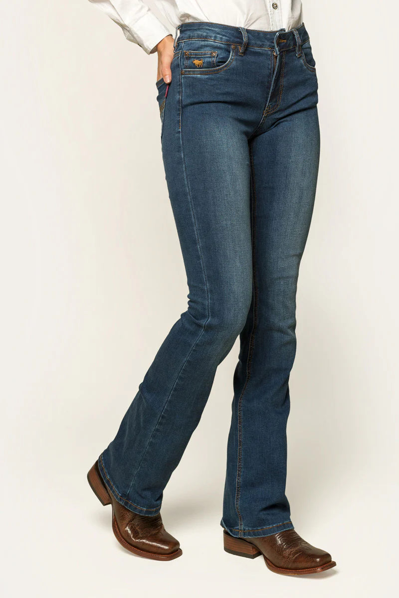 RINGERS WESTERN Katherine Mid Rise Bootleg Jeans - Classic Blue