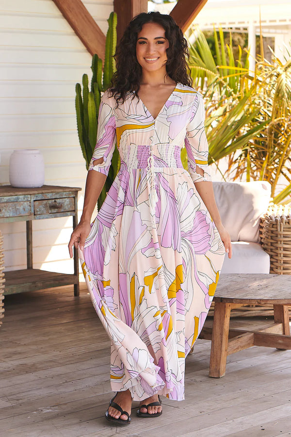 Lavender Swirl Print Indiana Maxi - Jaase