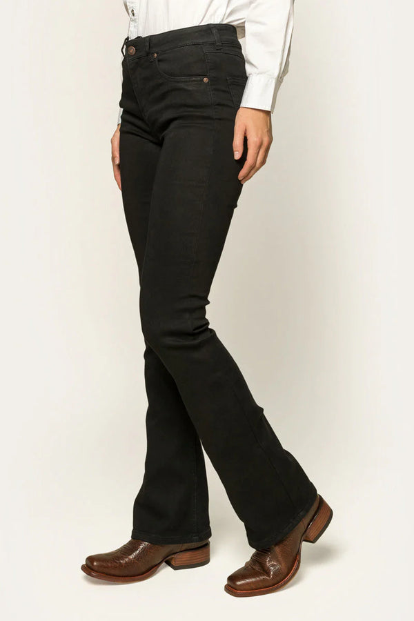 RINGERS WESTERN Katherine Mid Rise Bootleg Jeans - Black