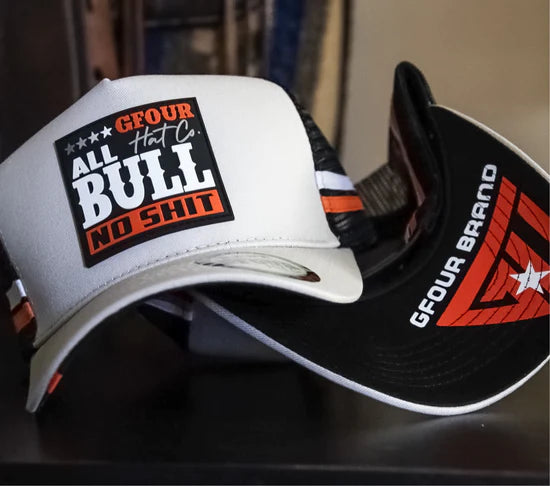 GFour ABNS PVC PATCH - Grey/Orange- Deep Fit Trucker