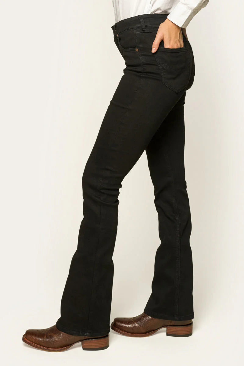 RINGERS WESTERN Katherine Mid Rise Bootleg Jeans - Black