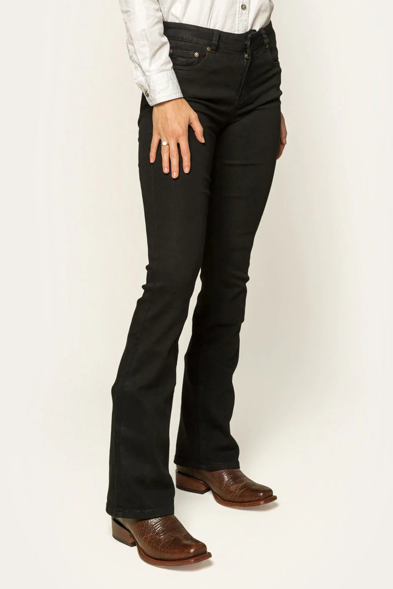 RINGERS WESTERN Katherine Mid Rise Bootleg Jeans - Black