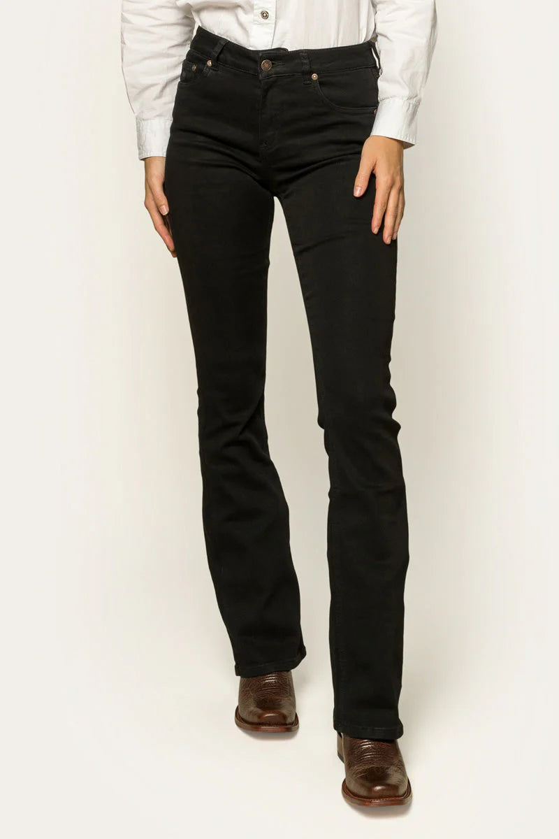 RINGERS WESTERN Katherine Mid Rise Bootleg Jeans - Black