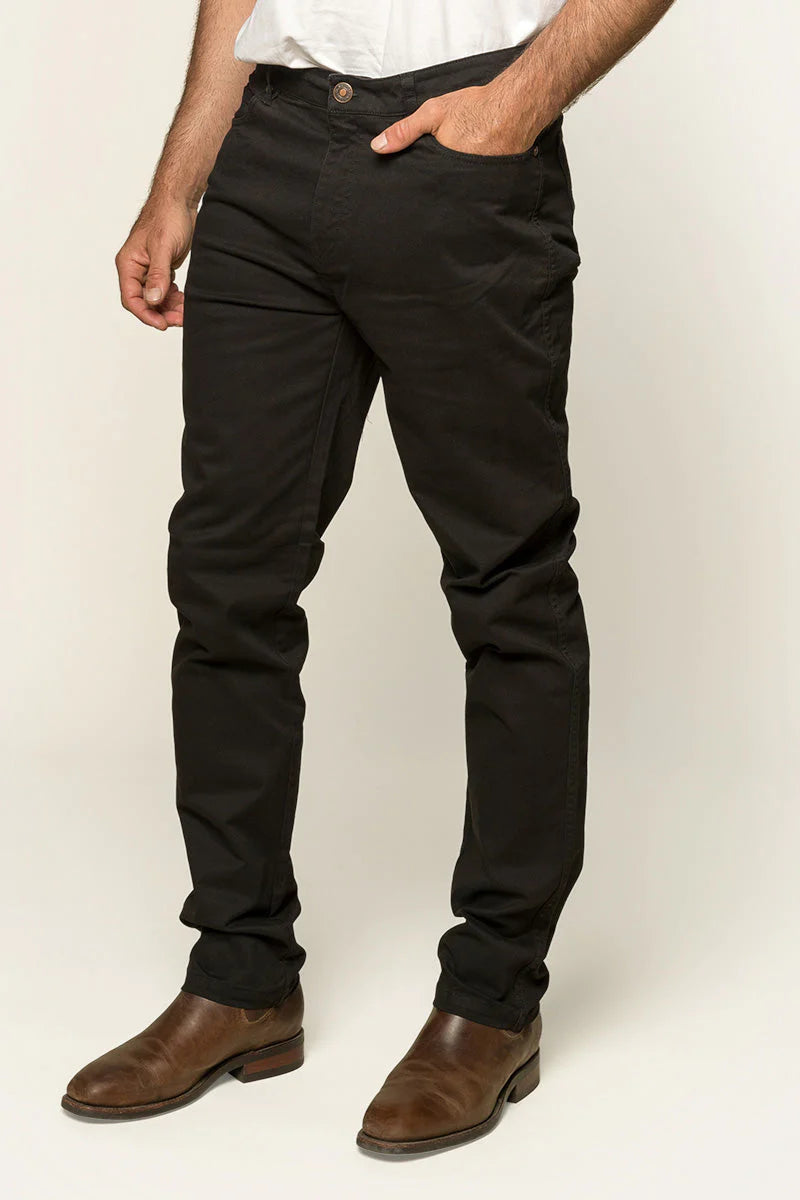 RINGER WESTERN Avondale Mens Drill Jeans -Black