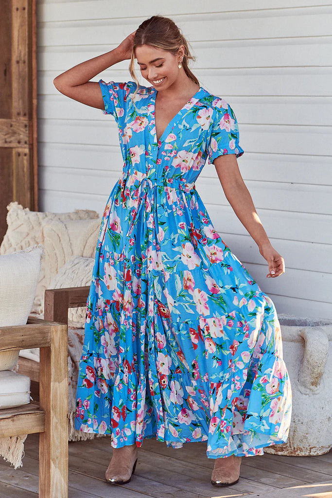 ⚜️Jaase Australia Floral Dresses マキシ Imagination Print June Maxi Dress- Jaase – Whiskey and