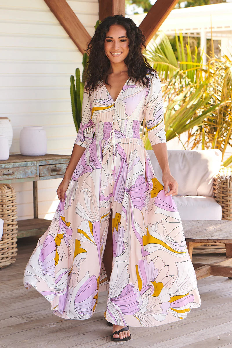 Lavender Swirl Print Indiana Maxi - Jaase