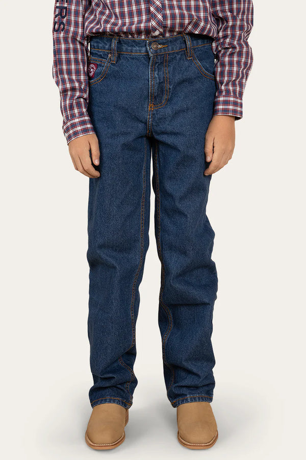 RINGERS WESTERN Southwest  Kids Relaxed Fit Jean - Mid Wash Blue