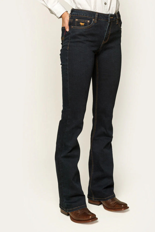 RINGERS WESTERN Katherine Mid Rise Bootleg Jeans - Dark Blue