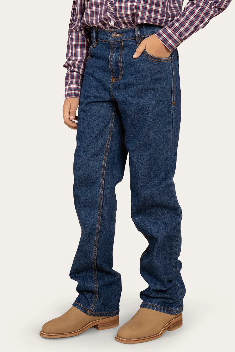 RINGERS WESTERN Southwest  Kids Relaxed Fit Jean - Mid Wash Blue