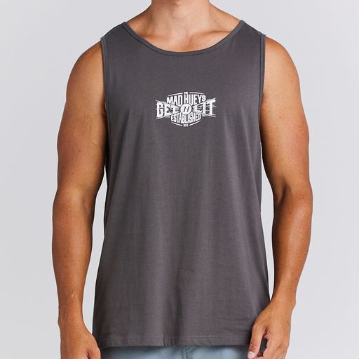 The Mad Hueys Get Lit Tank - Charcoal