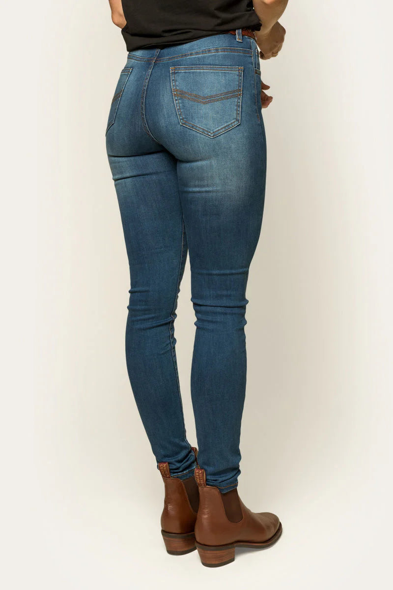 RINGERS WESTERN Sammy Womens High Rise Skinny Jeans - Vintage Blue